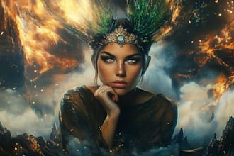 create fantasy character portrait art