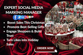 manage your christmas gift shop and e commerce stores social media