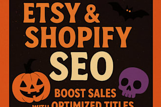 design spooky halloween etsy listings shopify store products seo