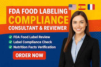 provide fda labeling compliance consultant and reviewer