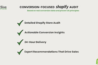 perform a shopify conversion audit with actionable fixes