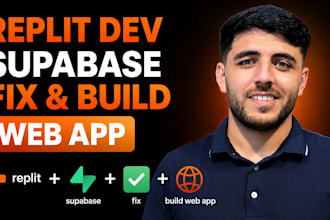 build, fix or deploy replit web app ,supabase ,vercel , auth setup