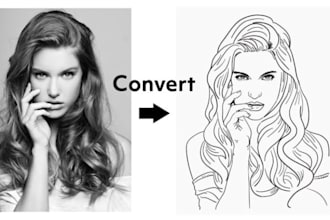 draw step by step vector line art instruction manuals  guides