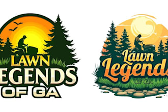 creative a lawn logo design in short time