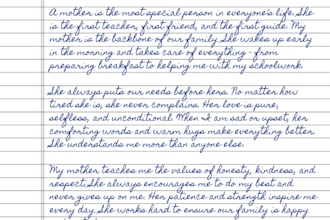 provide premium handwritten notes, letters, or custom pages