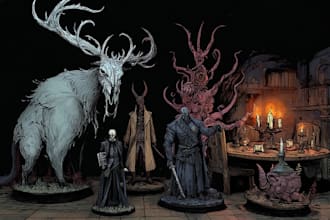 make some dark art for board tabletop games