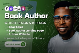 design book author website design ebook website  design