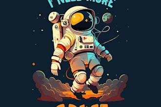 design premium vintage galaxy astronaut sport mascot logo t shirt design