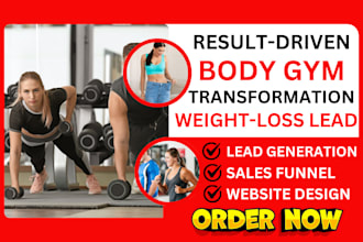 grow body transformation leads, gym workout plan, weight loss strategy website
