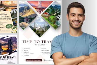 create a vintage travel vacation event poster design
