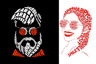 make excellent word clouds art or typography design