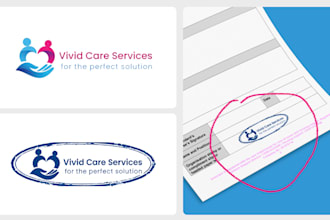 design branded stamp logo and signature