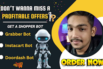 create doordash bot, instacart bot, uber bot, bot lyft, grabber bot, grubhub bot