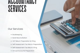 do bookkeeping, prepare and file your UK vat return to hmrc