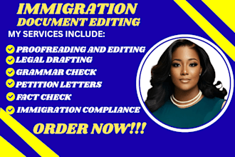 proofread and refine eb2 niw green card and review uscis immigration documents