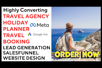generate travel agency funnel holiday trip planner travel booking system website