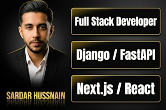 be your full stack developer for django and nextjs web apps