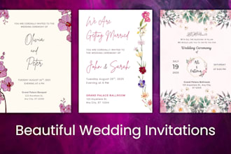 design beautiful wedding invitation