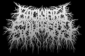 design an unreadable and brutal metal logo