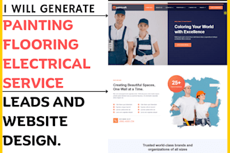 generate painting flooring electrical service leads website design