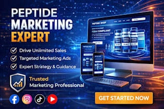 run compliant facebook ads, youtube, peptide google ads peptide marketing ads