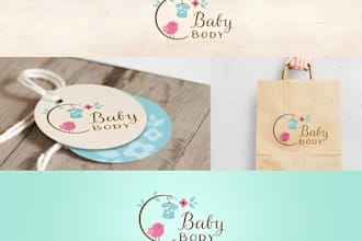 do modern children, childcare, daycare and kids logo design