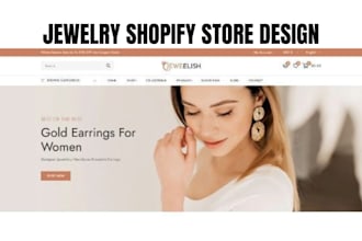 design jewelry website, jewelry shopify website, build ecommerce website