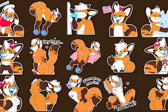 create custom furry telegram and discord stickers, gif emotes and packs