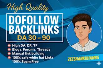 do high quality manual SEO backlinks, forum blog comment, profile link