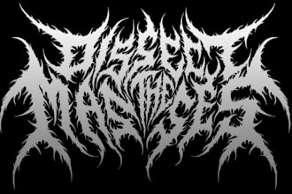 design a brutal and dark metal logo