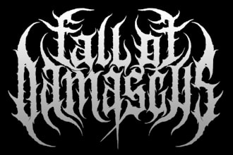 design a brutal and chaotic metal logo