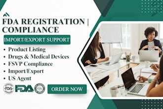 fda registration compliance, product listing, 501k dossier, label design, review