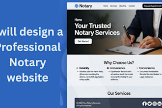 design a modern notary or signing agent website in wordpress