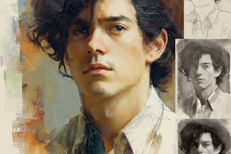 paint a portrait in traditional watercolor technique