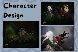 create a detailed character art