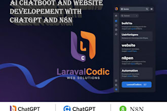 build professional ai chatbot, website, and n8n automation with chatgpt