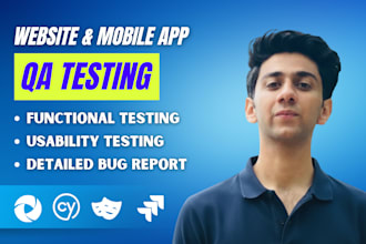 be manual QA tester for website testing, software testing and mobile app testing