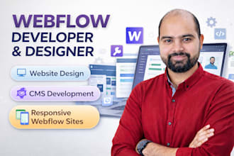 design and develop a responsive webflow website or figma to webflow