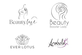 do modern cosmetics, feminine, makeup, spa and beauty logo design for you