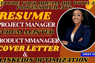 write product, project manager resume, scrum master, pmp, coordinator, owner cv