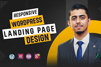 do responsive wordpress landing page design, elementor landing page
