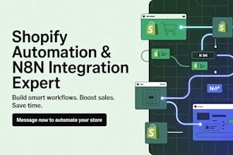 build n8n shopify automation, zapier workflows, shopify custom API integration