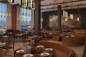 draft 2d plan,3d floorplan,restaurant 3ddesign,bar interior,cafe,cgi render,cozy