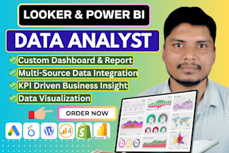 interactive KPI dashboard sales dashboard looker power bi expert as data analyst