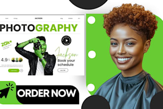 design a weeding, drone photography and portfolio website with online booking