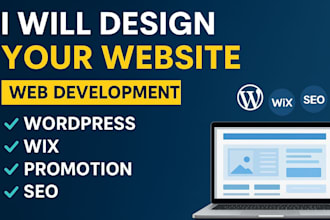 design webseite development, wordpress, promotion, seo and wix website