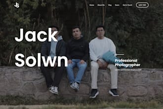 design a photography portfolio website with wordpress