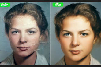 urgently colorize old damage photo, fix blurry picture, and image restoration