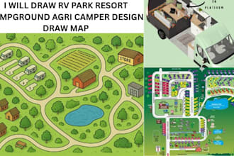 draw rv park resort campground agri camper design draw map