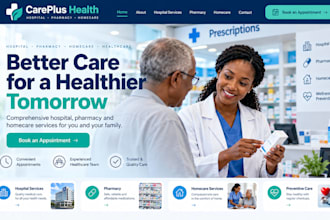 design wix hospital pharmacy website medical homecare website healthcare website